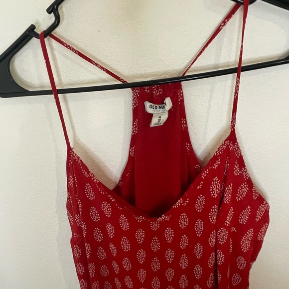 Women’s Red Old Navy Summer Midi Dress Size Medium - Picture 3 of 8